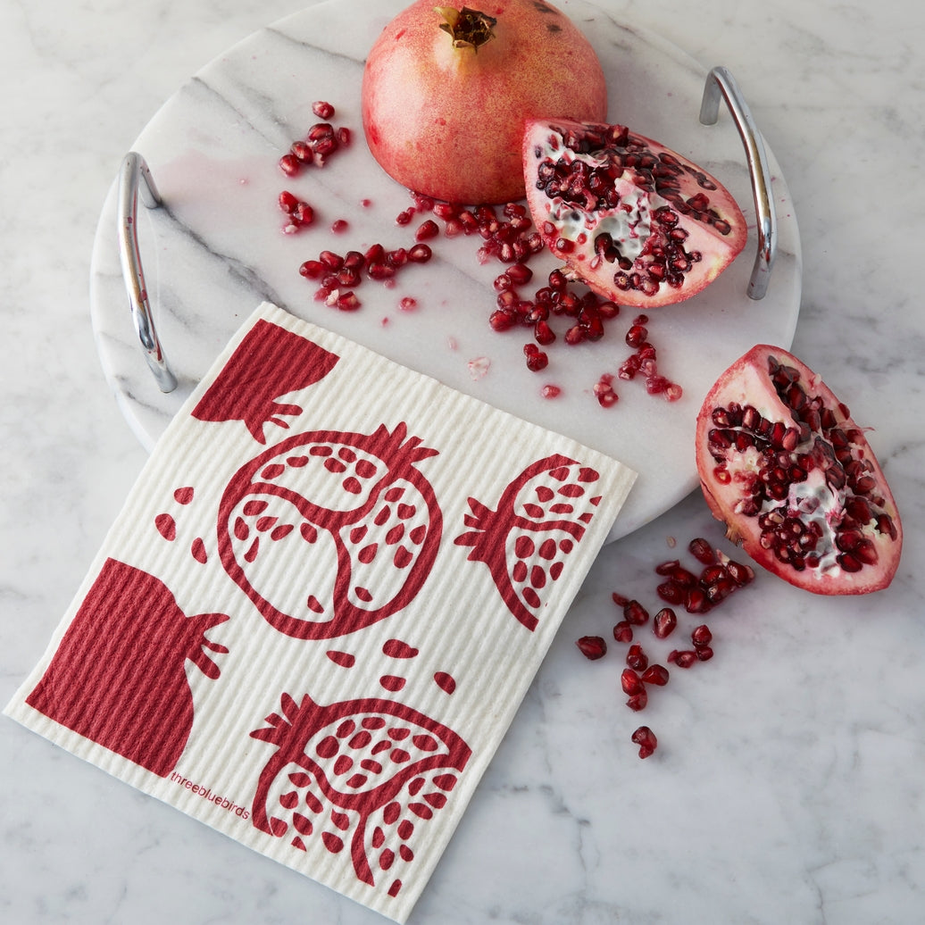 Pomegranate Swedish Dishcloth