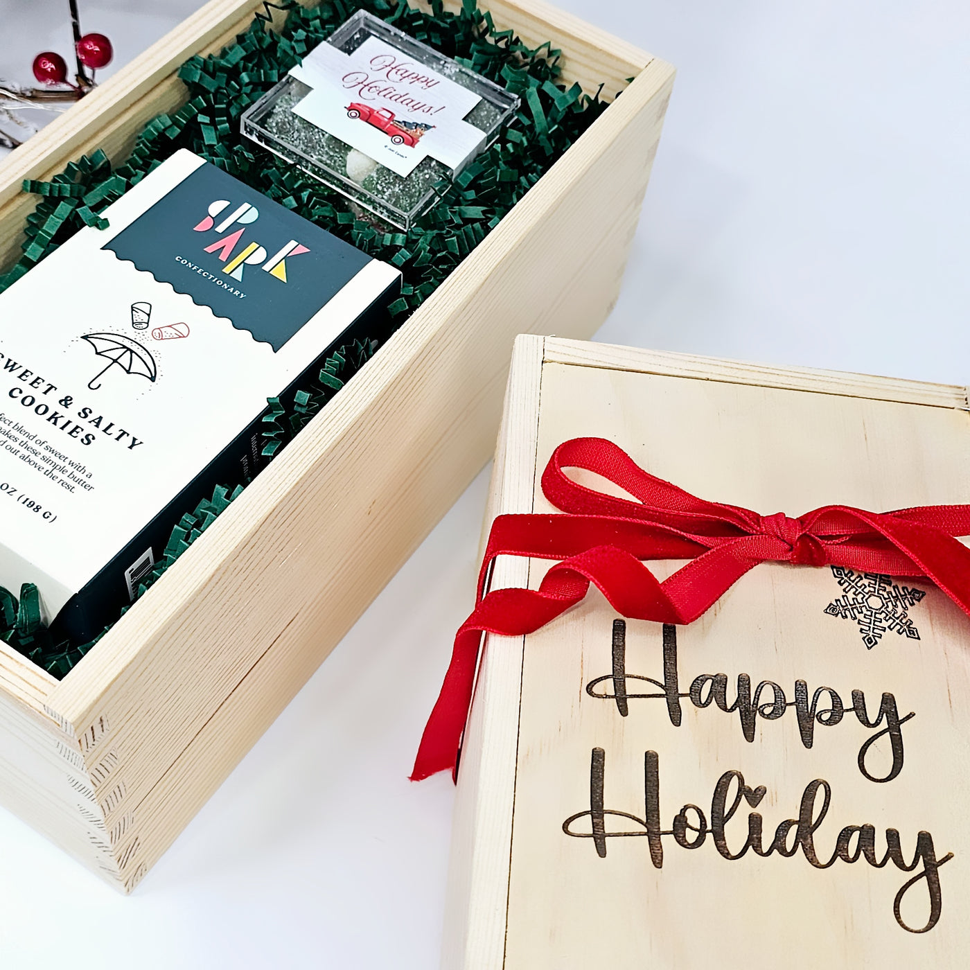 Classic Holiday Treat Wooden Box